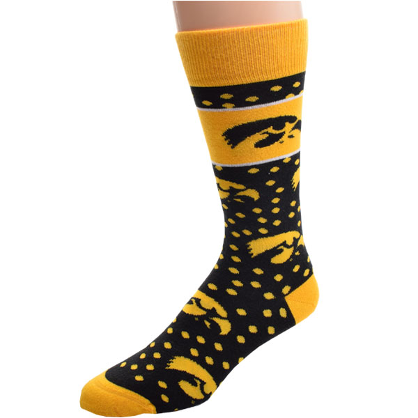 Iowa Hawkeyes Dot Band Socks