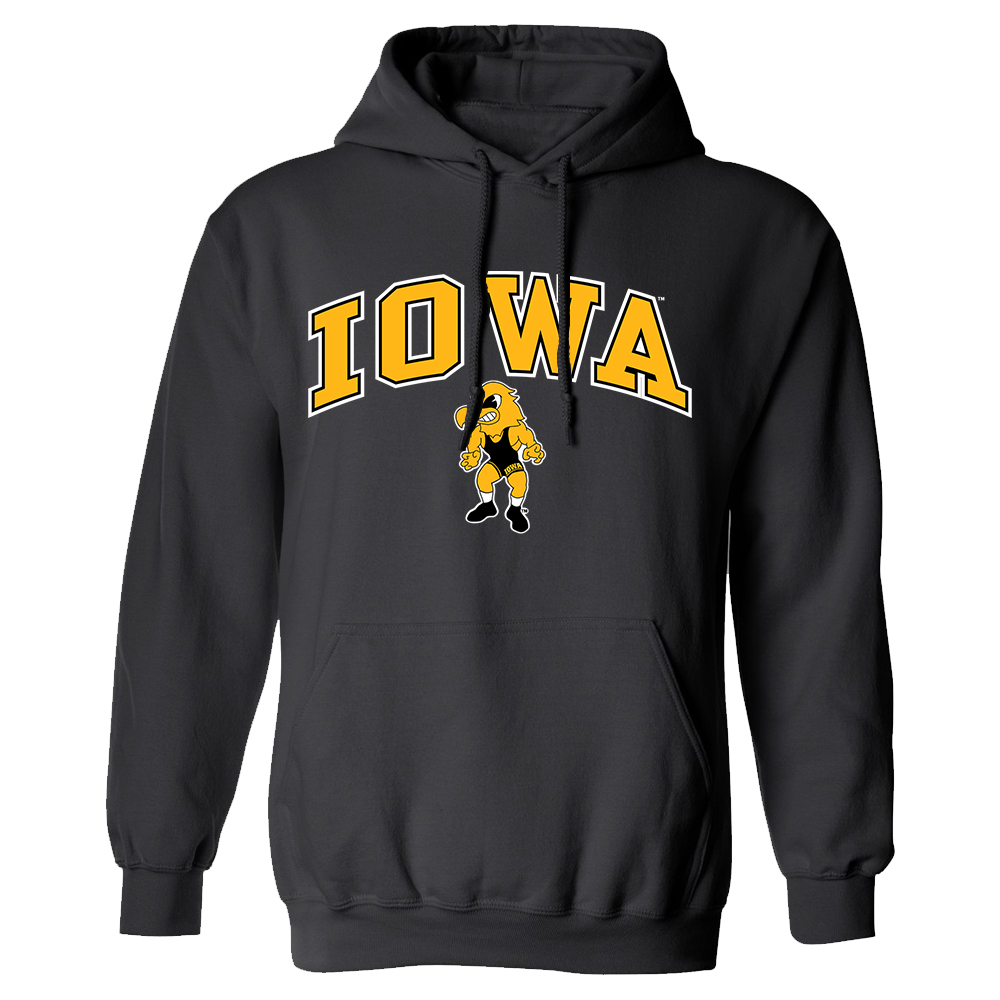 Iowa Hawkeyes Arch Logo Wrestling Hoodie