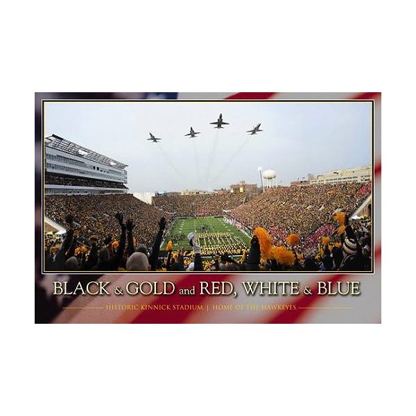 Iowa Hawkeyes Fly Over Kinnick Poster