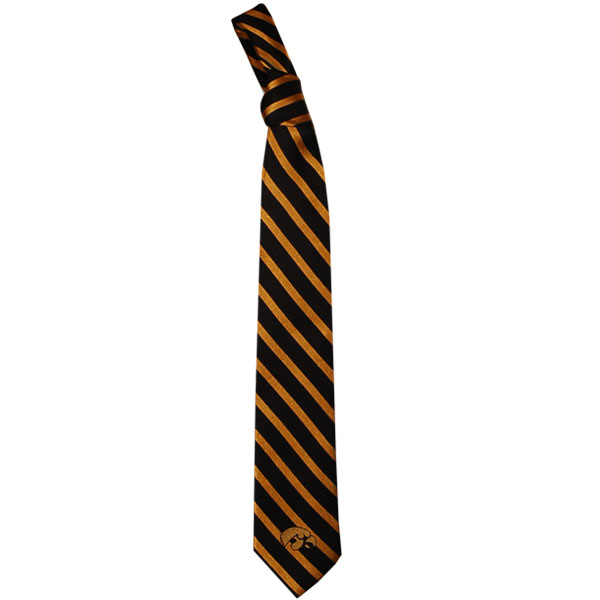 Iowa Hawkeyes Striped Logo Tie