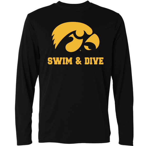Iowa Hawkeyes Swimming and Diving Tee - Long Sleeve