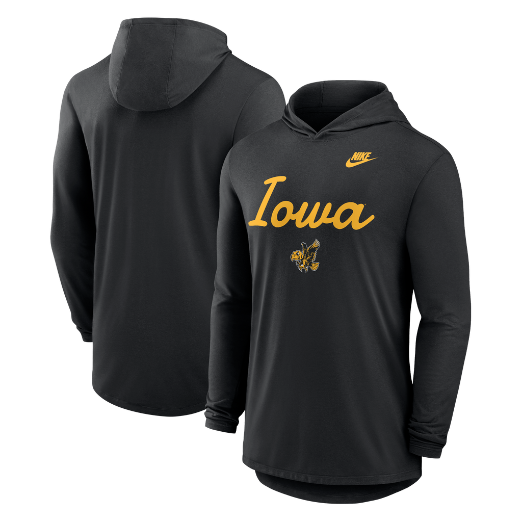Iowa Hawkeyes Nike Legacy LS Hooded Tee