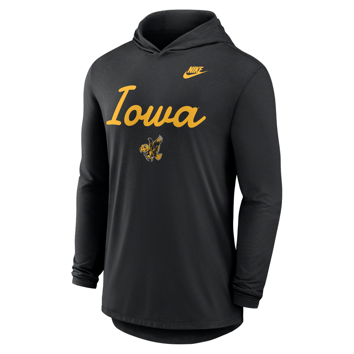 Iowa Hawkeyes Nike Legacy LS Hooded Tee