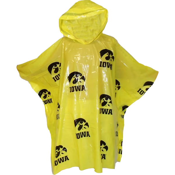 Iowa Hawkeyes Rain Poncho with Logos