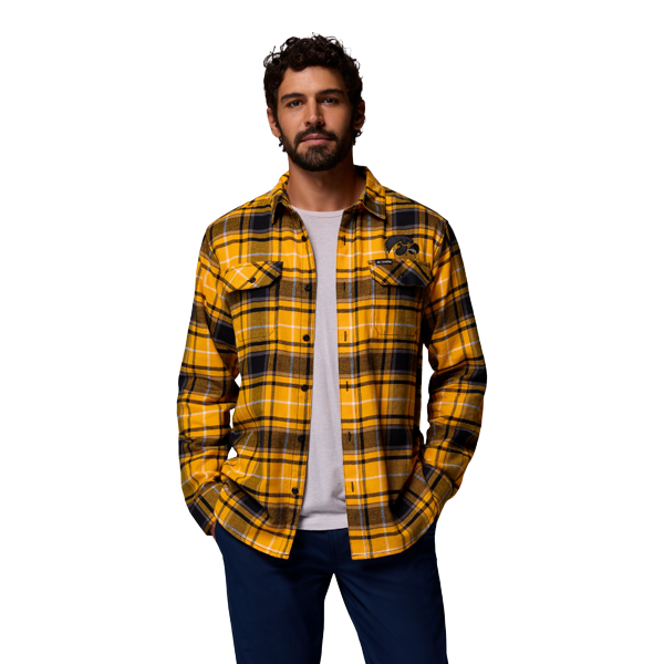 IOWA HAWKEYES FLARE GUN LONG SLEEVE FLANNEL SHIRT