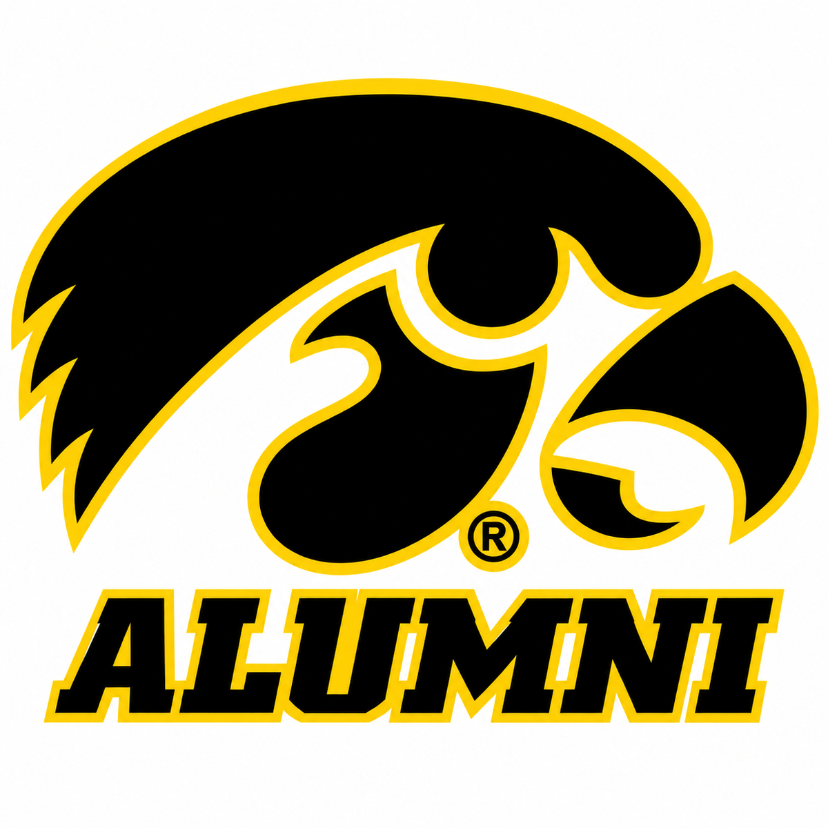 IOWA Tigerhawk ALUMNI MULTI Decal
