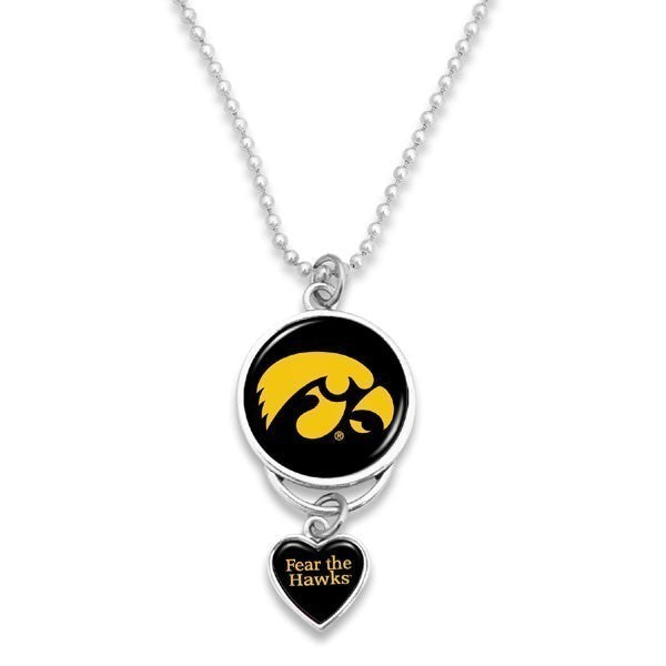 Iowa Hawkeyes Mirror Charm w/ Heart