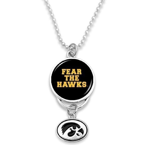Iowa Hawkeyes Mirror Charm w/ Logo