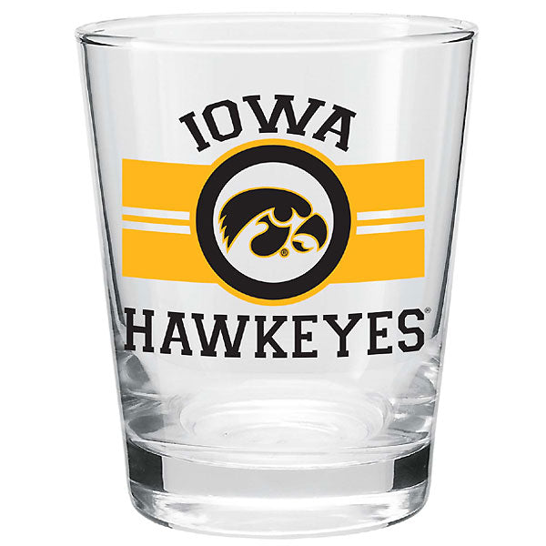 Iowa Hawkeyes Hawk Head Shot Glass