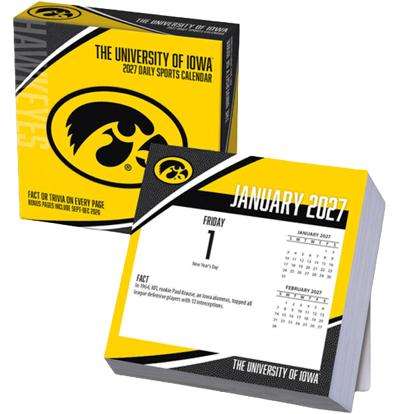 Iowa Hawkeyes 2027 Box Calendar