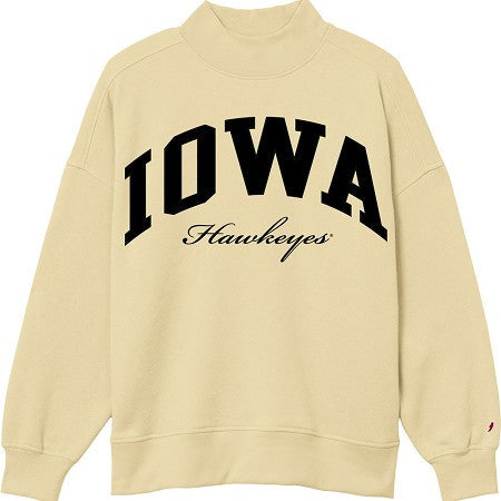 Iowa Hawkeyes Diana Mock Neck Crew w/Script Hawkeyes