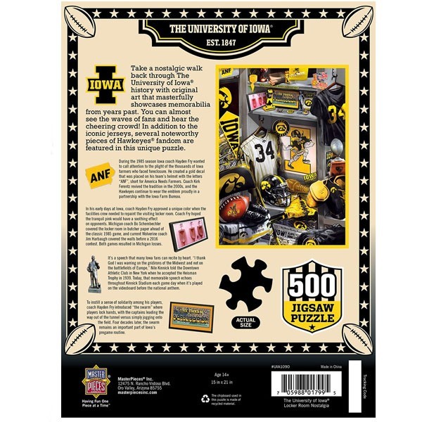 Iowa Hawkeyes Locker Room 500 Piece Puzzle