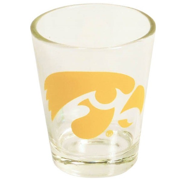 Iowa Hawkeyes Hawk Head Shot Glass