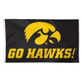 Iowa Hawkeyes Go Hawks Flag