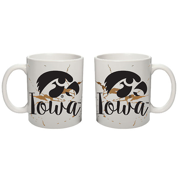 Iowa Hawkeyes Gold Splatter Mug