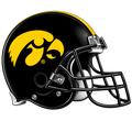 IOWA HAWKEYES HELMET TH BLACK DECAL