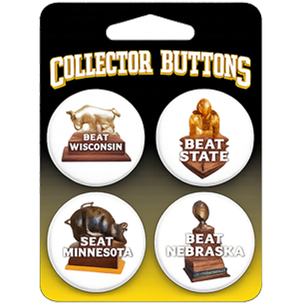 Iowa Hawkeyes 4 Pack Trophy Buttons