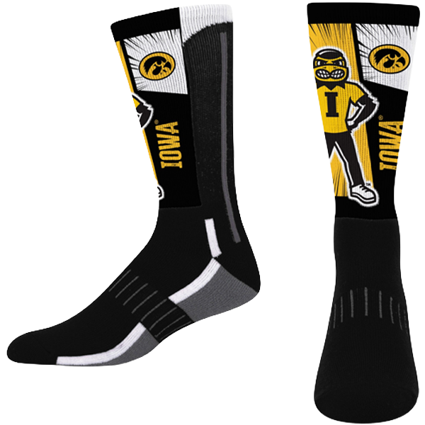IOWA HAWKEYES YOUTH MASCOT DEBUT SOCKS