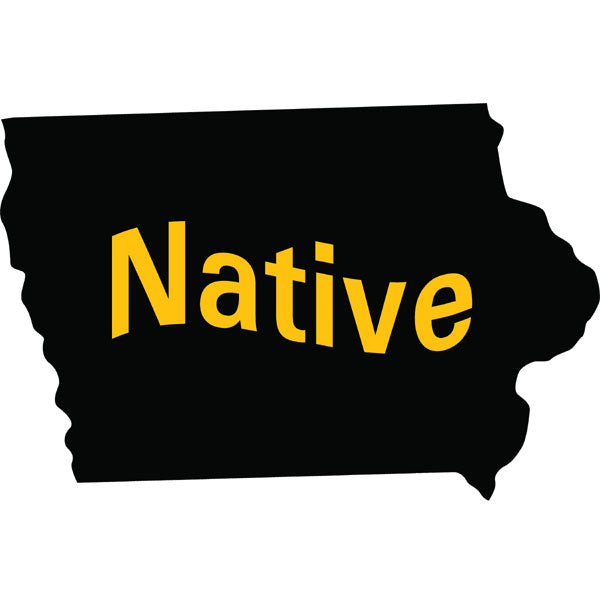 IOWA NATIVE 3X2 MINI DECAL