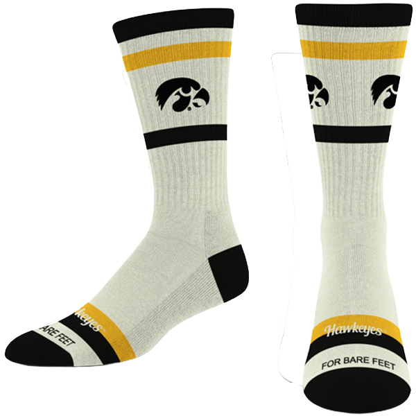 IOWA HAWKEYES STRIPE FAME SOCKS