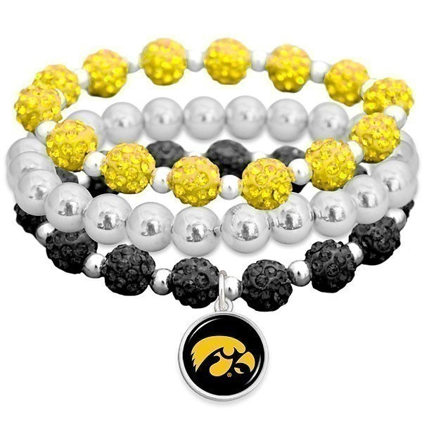 Iowa Hawkeyes Amanda Bling Bracelet Stack