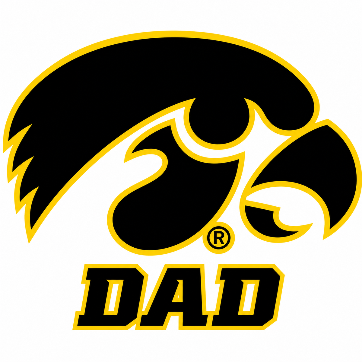 IOWA TIGERHAWK WITH DAD DECAL