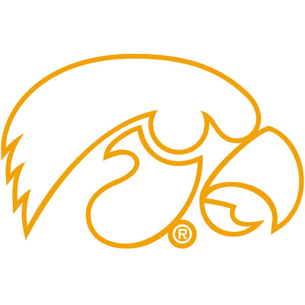 IOWA TIGERHAWK OUTLINE DECAL 8.5X5.5