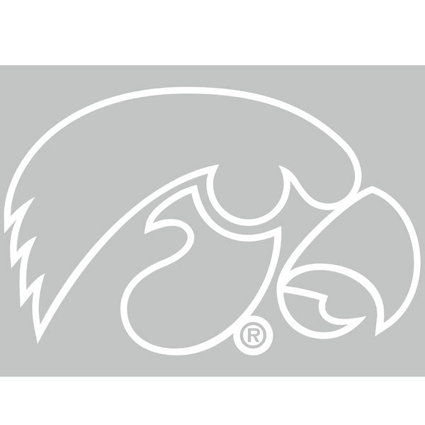 IOWA TIGERHAWK OUTLINE DECAL 8.5X5.5