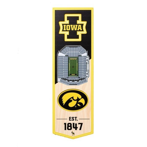 Iowa Hawkeyes 6 X 19 Stadium Banner