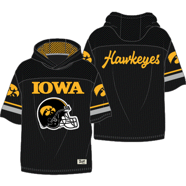Iowa Hawkeyes Short Sleeve Hooded Youth Tee