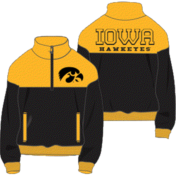 IOWA HAWKEYES YOUTH KICK OFF FASHION 1/4 ZIP