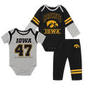IOWA HAWKEYES INFANT DOUBLE UP CREEPER PANT SET