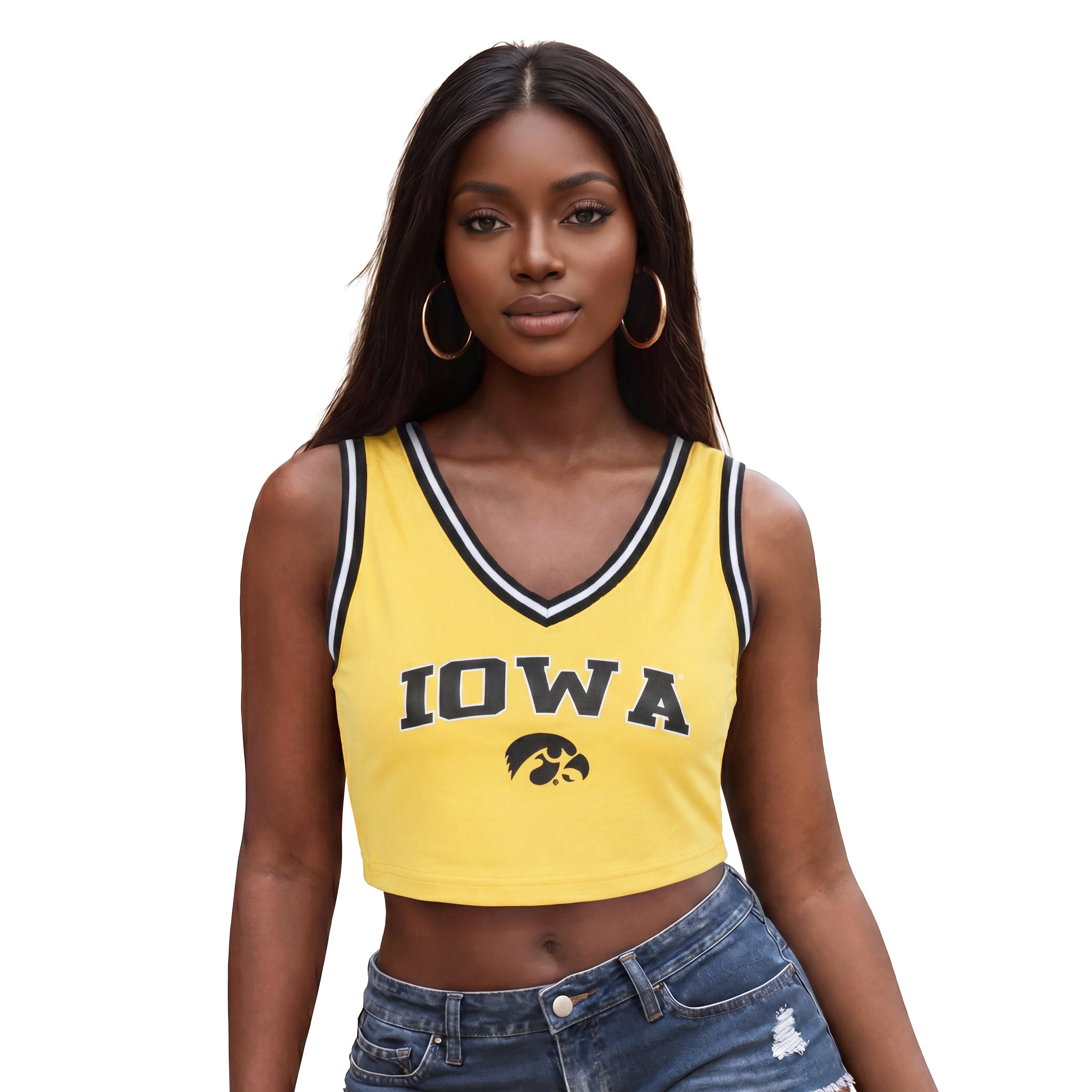 Iowa Hawkeyes Women's Cropped Tank Top