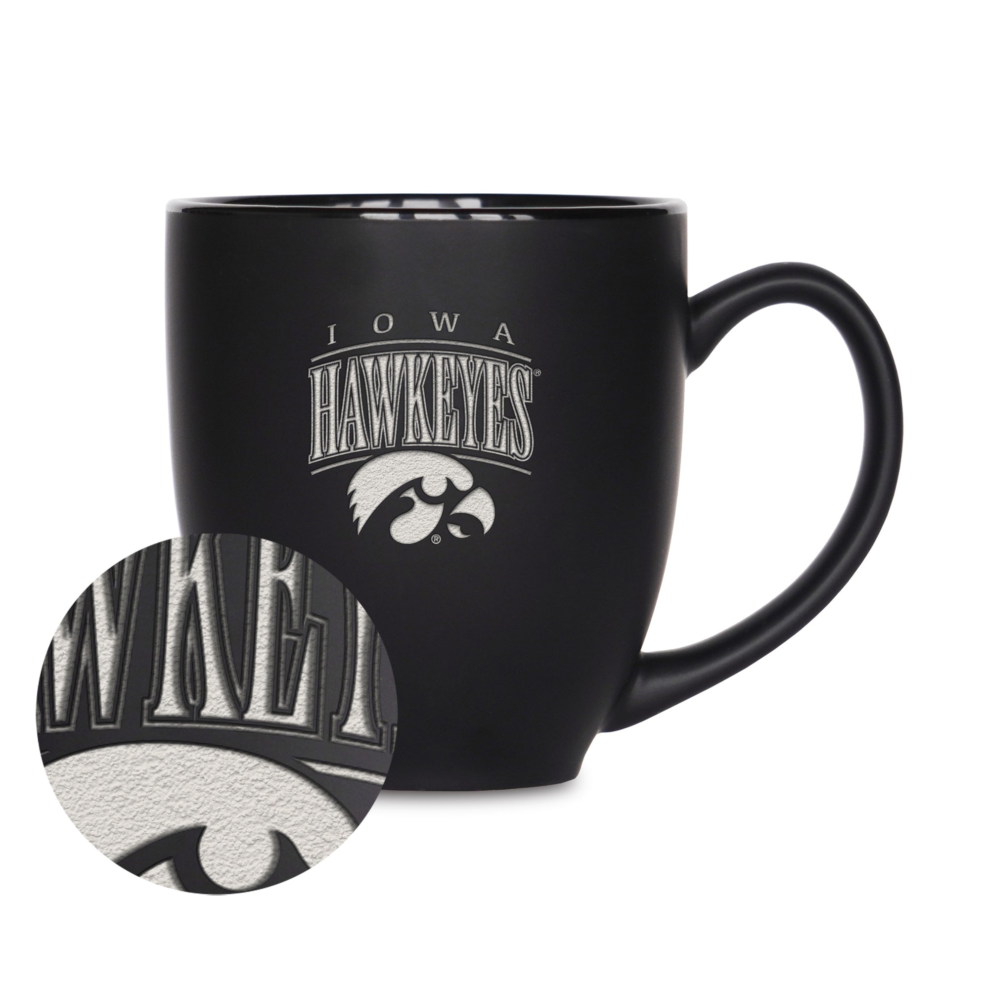 Iowa Hawkeyes Matte Black Ceramic Mug