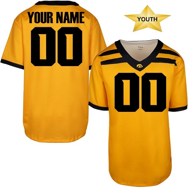 Iowa Hawkeyes Custom Youth Football Player Jersey