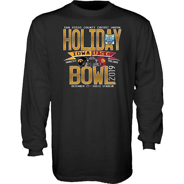 Iowa Hawkeyes Holiday Bowl Olive Branch Tee - Long Sleeve