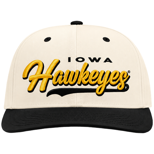 IOWA HAWKEYES BURROW 3D COTTON SNAPBACK HAT