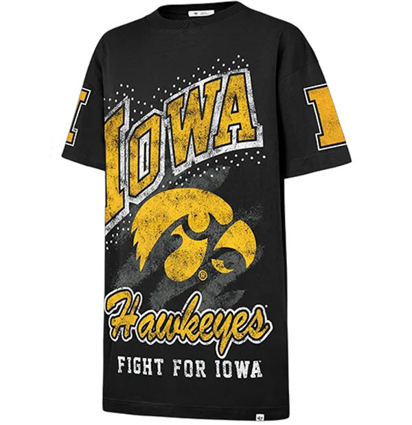IOWA HAWKEYES WOMEN'S GEMSTONE SWASH T-SHIRT DRESS
