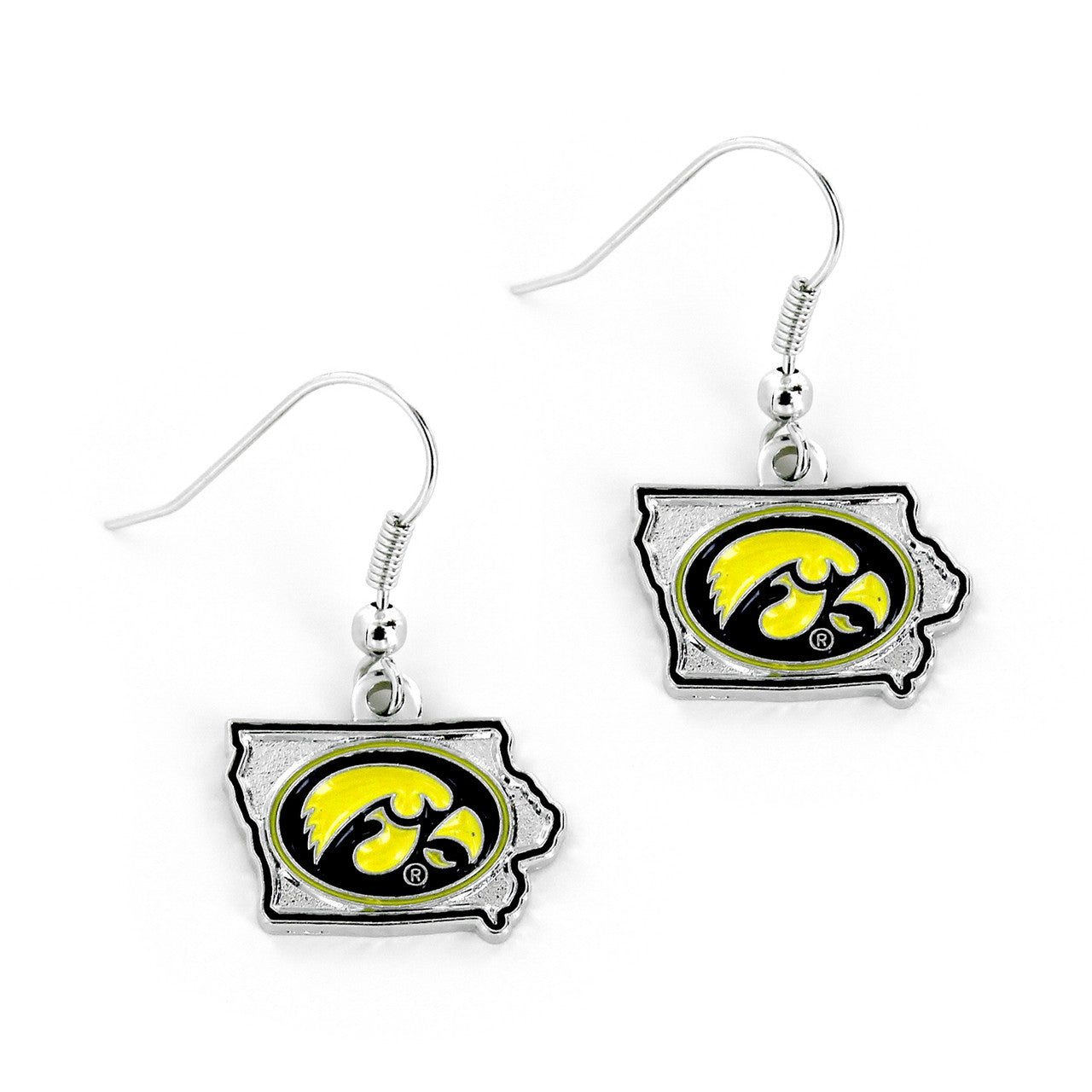 Iowa Hawkeyes State Design Earrings
