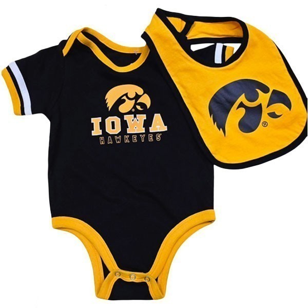 Iowa Hawkeyes Gift Onesie and Bib