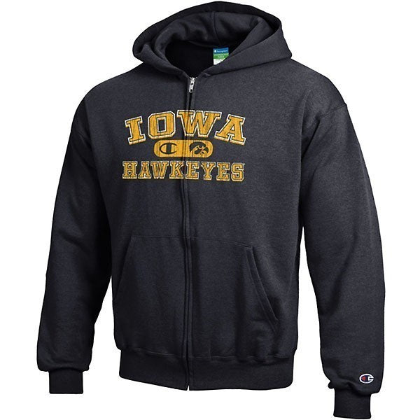 Iowa Hawkeyes Youth Power Blend Full Zip Hoodie