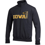Iowa Hawkeyes Powerblend 1/4 Zip Vintage Fleece