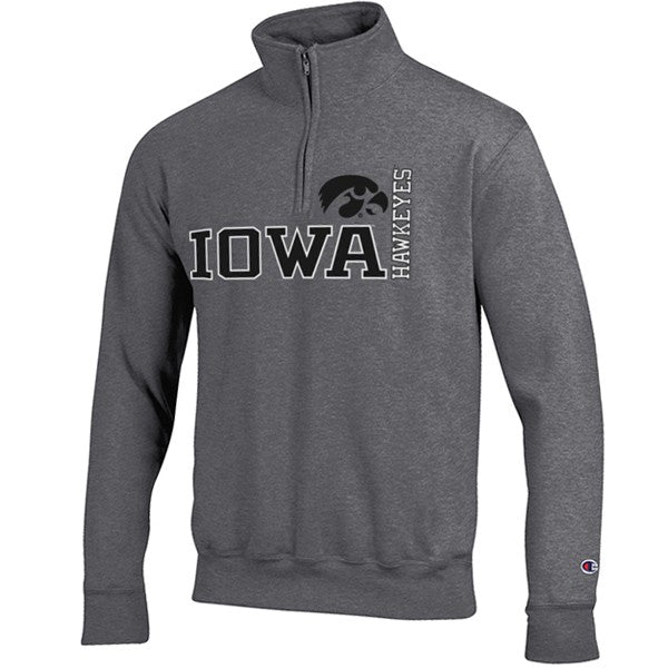 IOWA 1/4 ZIP LEFT CHEST LOGO
