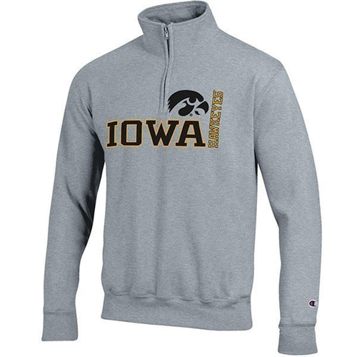 IOWA 1/4 ZIP LEFT CHEST LOGO