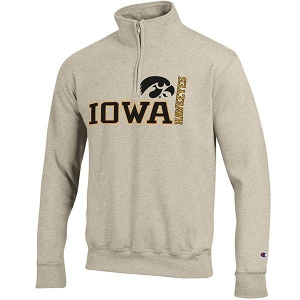IOWA 1/4 ZIP LEFT CHEST LOGO