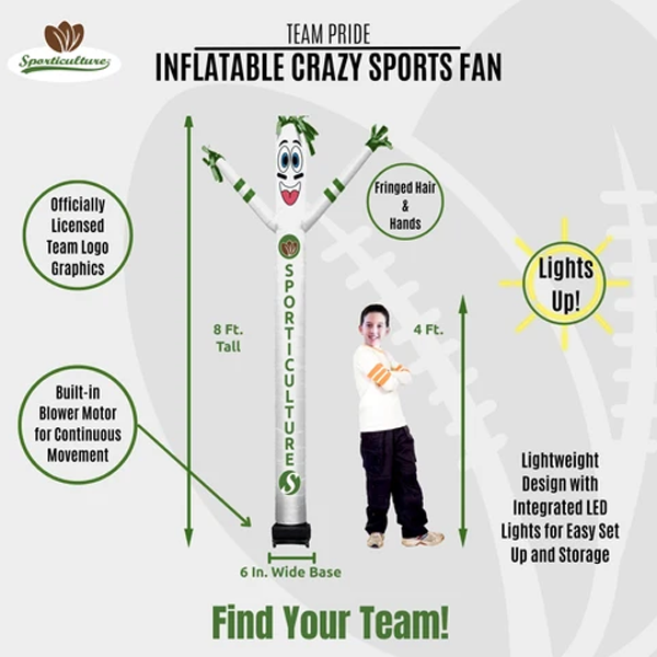 Iowa Hawkeyes Inflatable CRAZY FAN Santa Sleeve