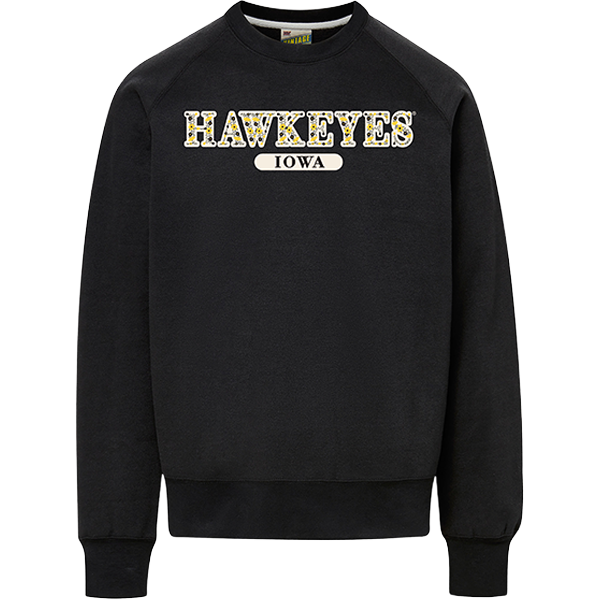 Iowa Hawkeyes Floral Vintage Fleece