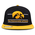 Iowa Hawkeyes Twill Bar Tigerhawk Black Hat