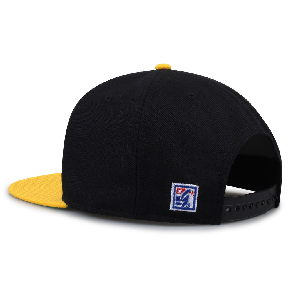 Iowa Hawkeyes Twill Bar Tigerhawk Black Hat