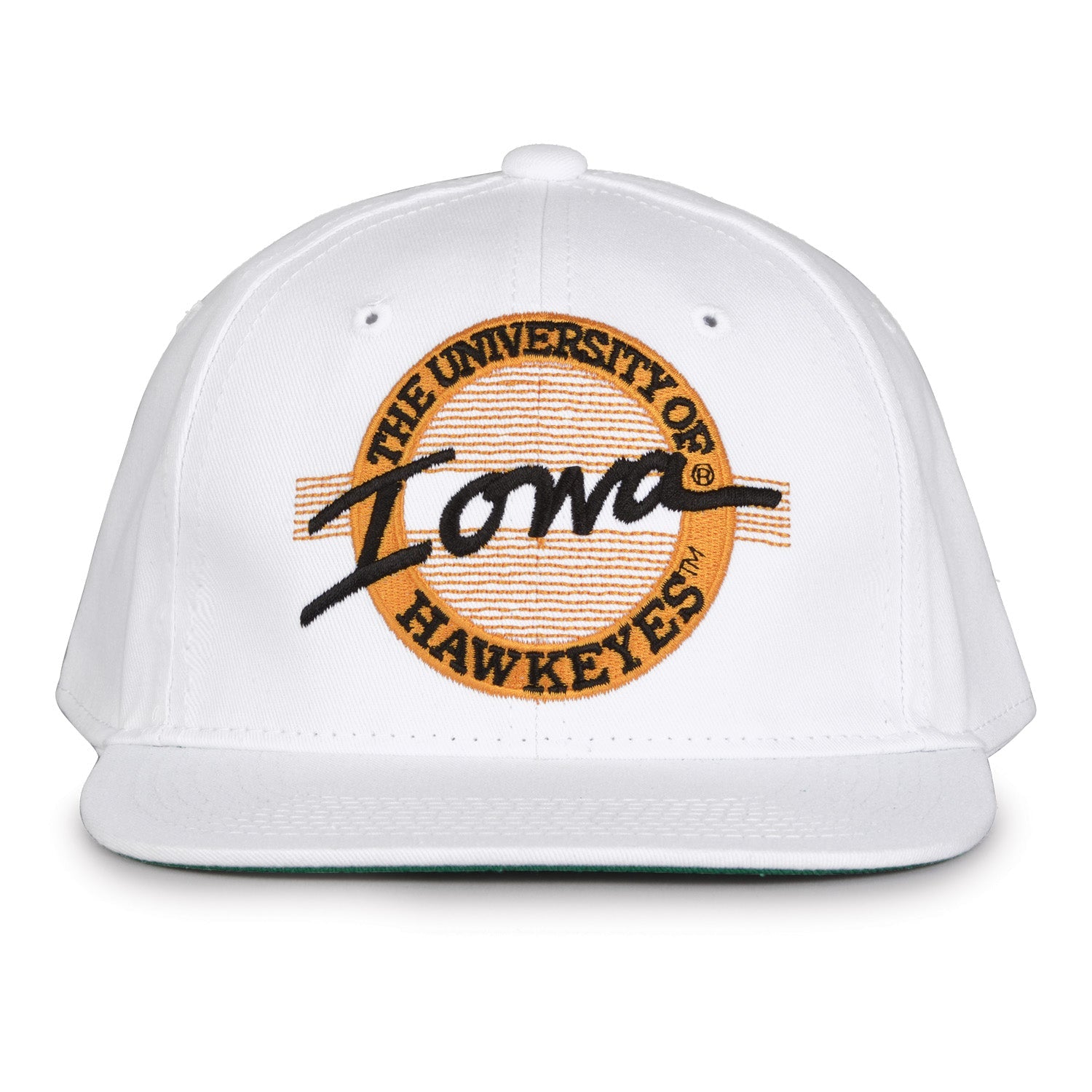 Iowa Hawkeyes Twill Circle Print White Hat